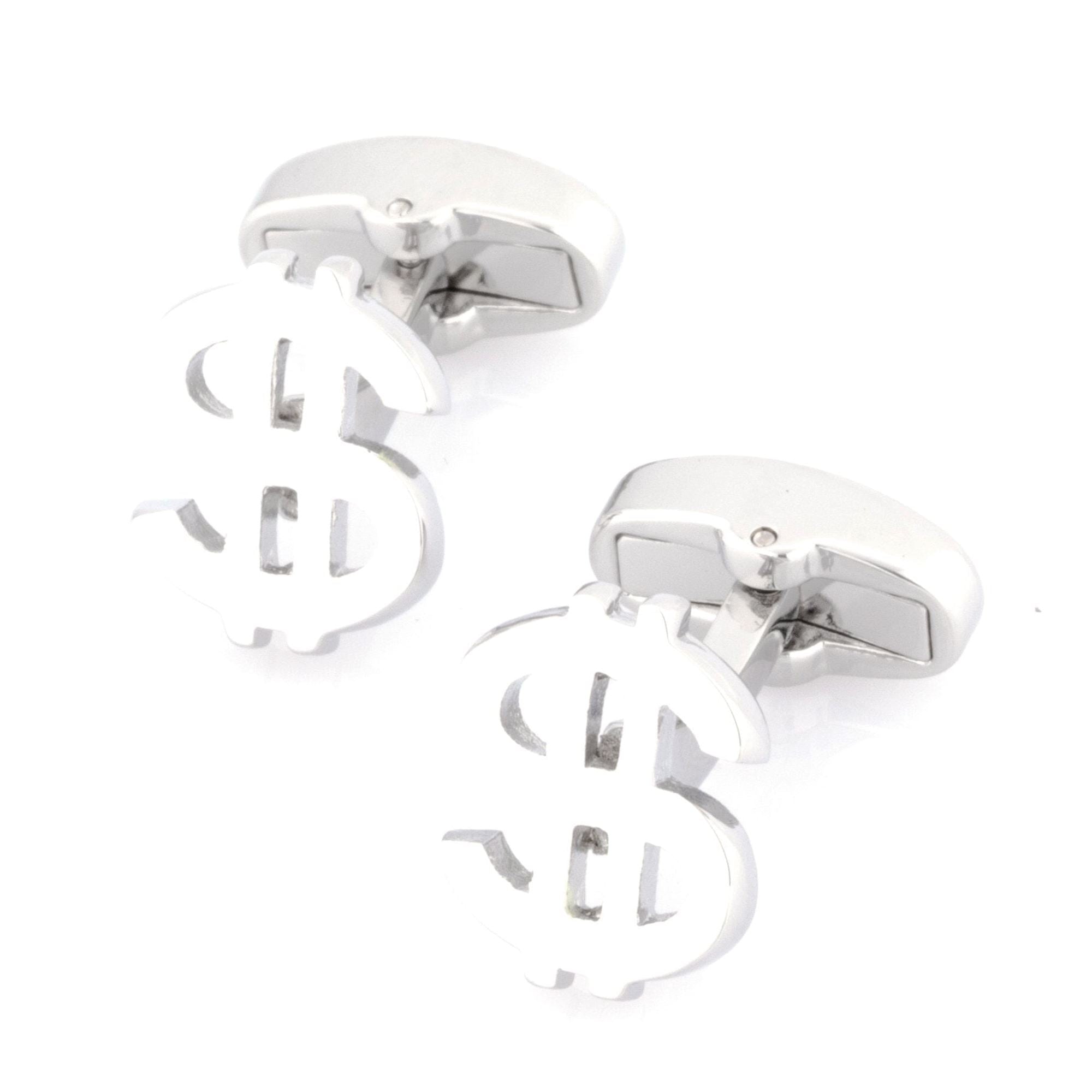 "$" Silver Dollar Sign Cufflinks Novelty Cufflinks Clinks Australia 