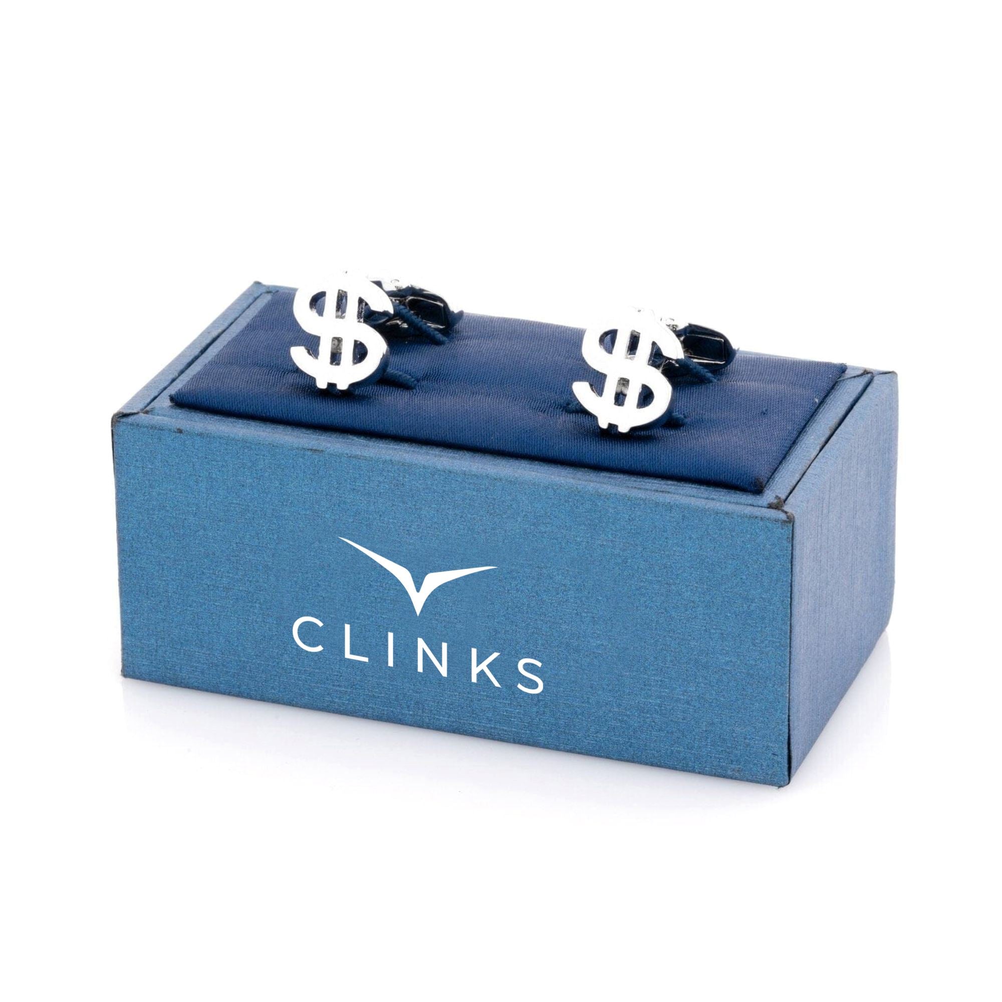 "$" Silver Dollar Sign Cufflinks Novelty Cufflinks Clinks Australia 