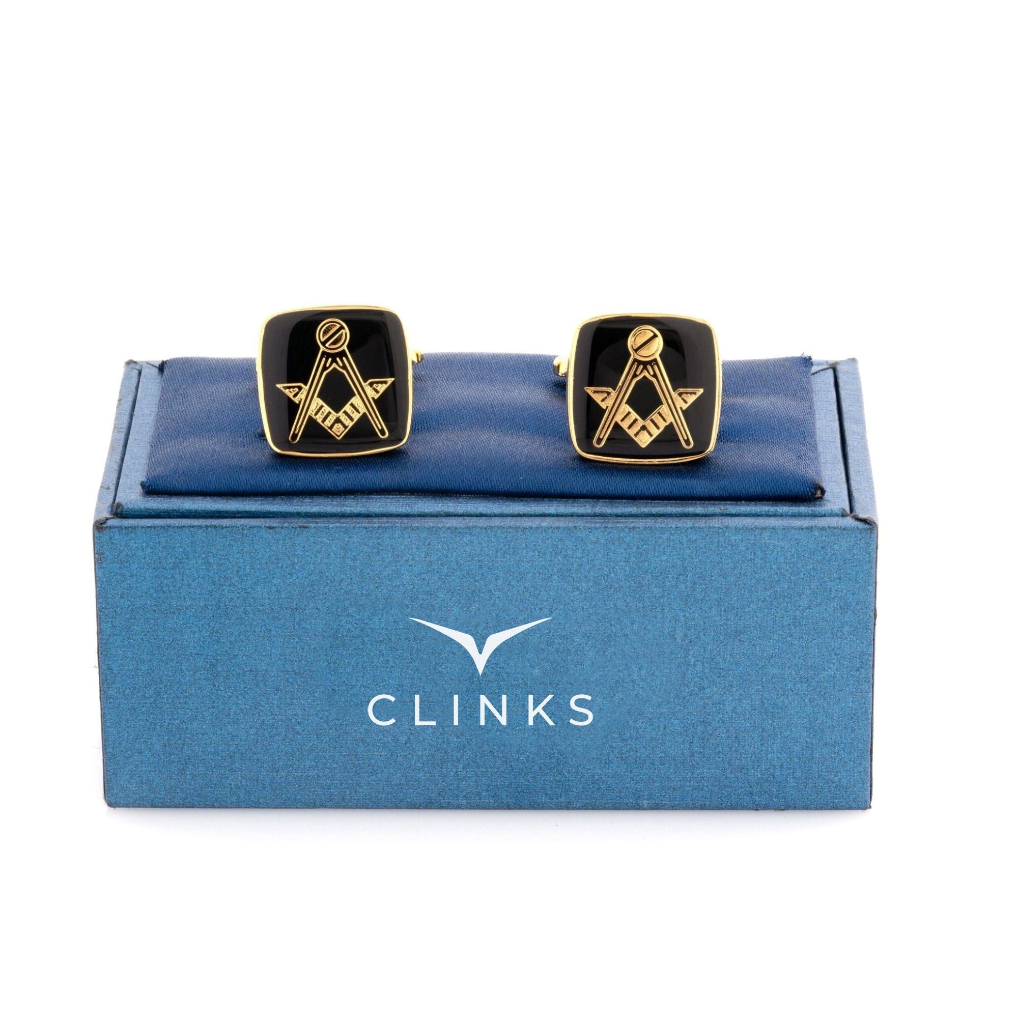 Freemason Masonic Black/Gold Cufflinks Novelty Cufflinks Clinks Australia 