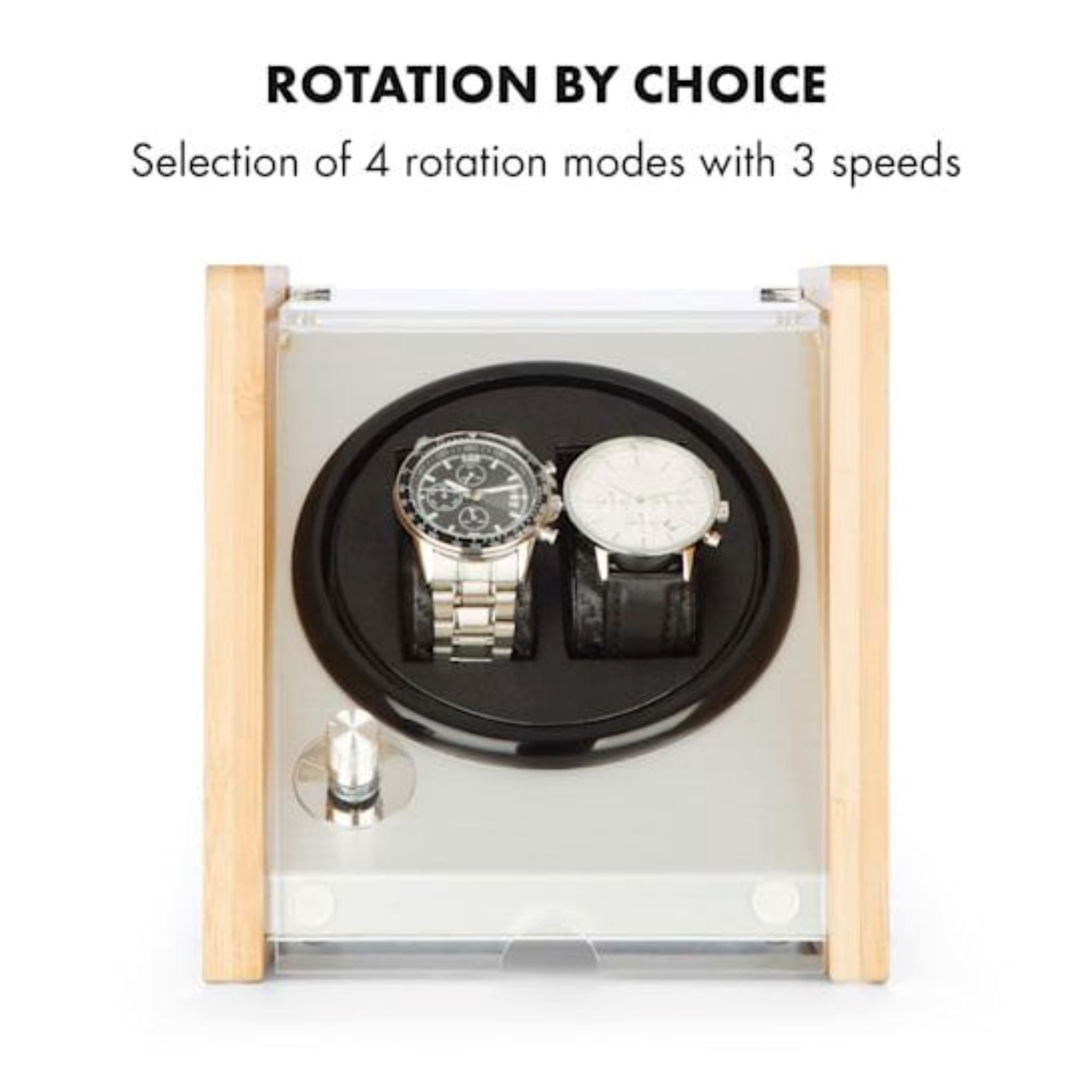 BLAQ Watch Winder Box 2 Watches in Aluminum & Bamboo Watch Winder Boxes Clinks 