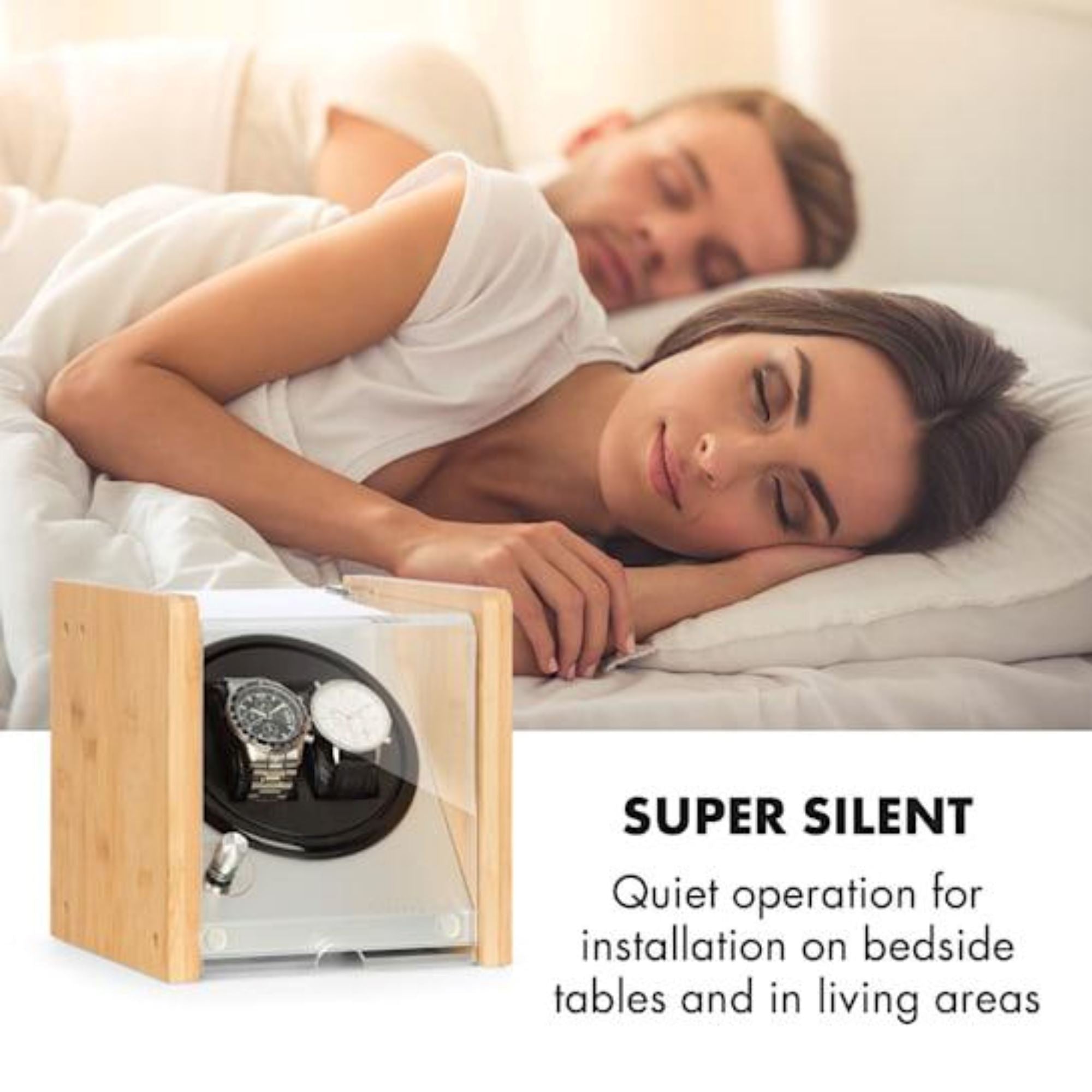 BLAQ Watch Winder Box 2 Watches in Aluminum & Bamboo Watch Winder Boxes Clinks 