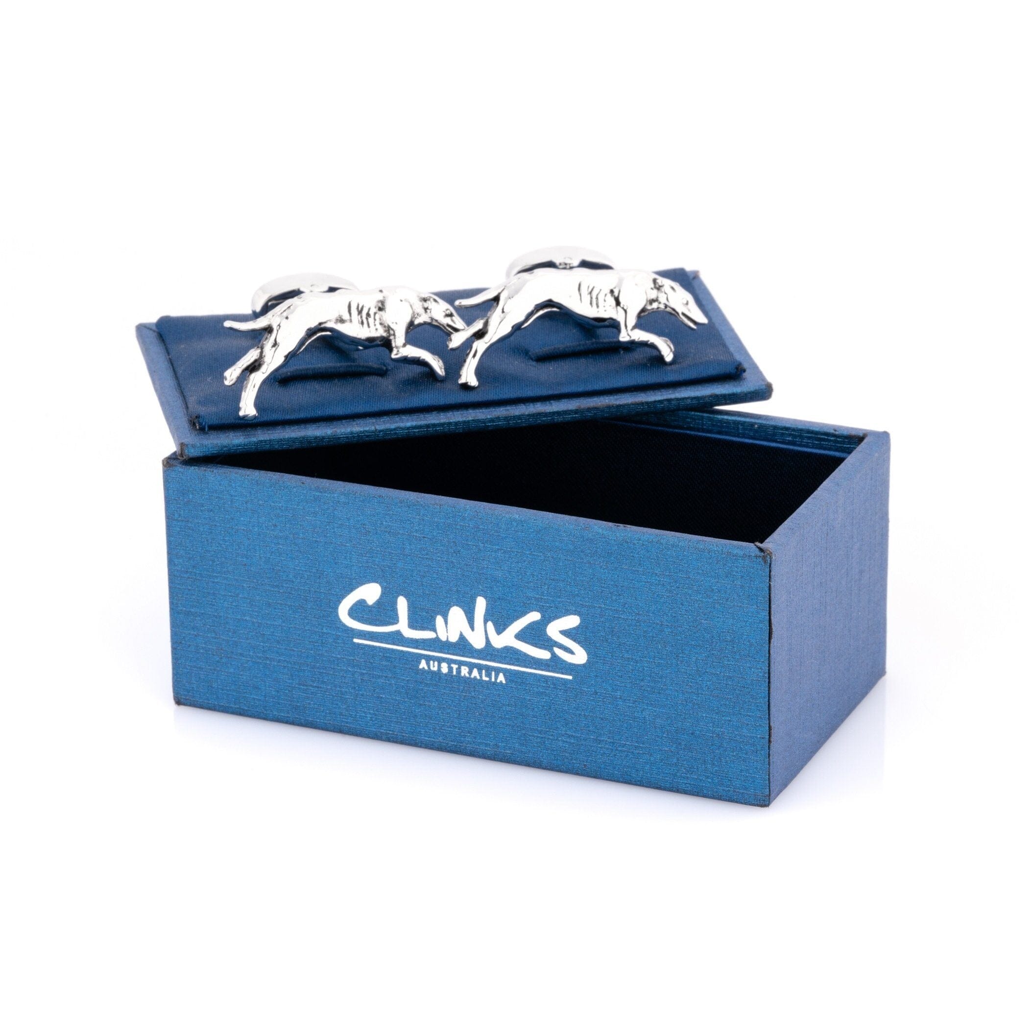 Silver Greyhound Racing Dog Cufflinks Novelty Cufflinks Clinks Australia 