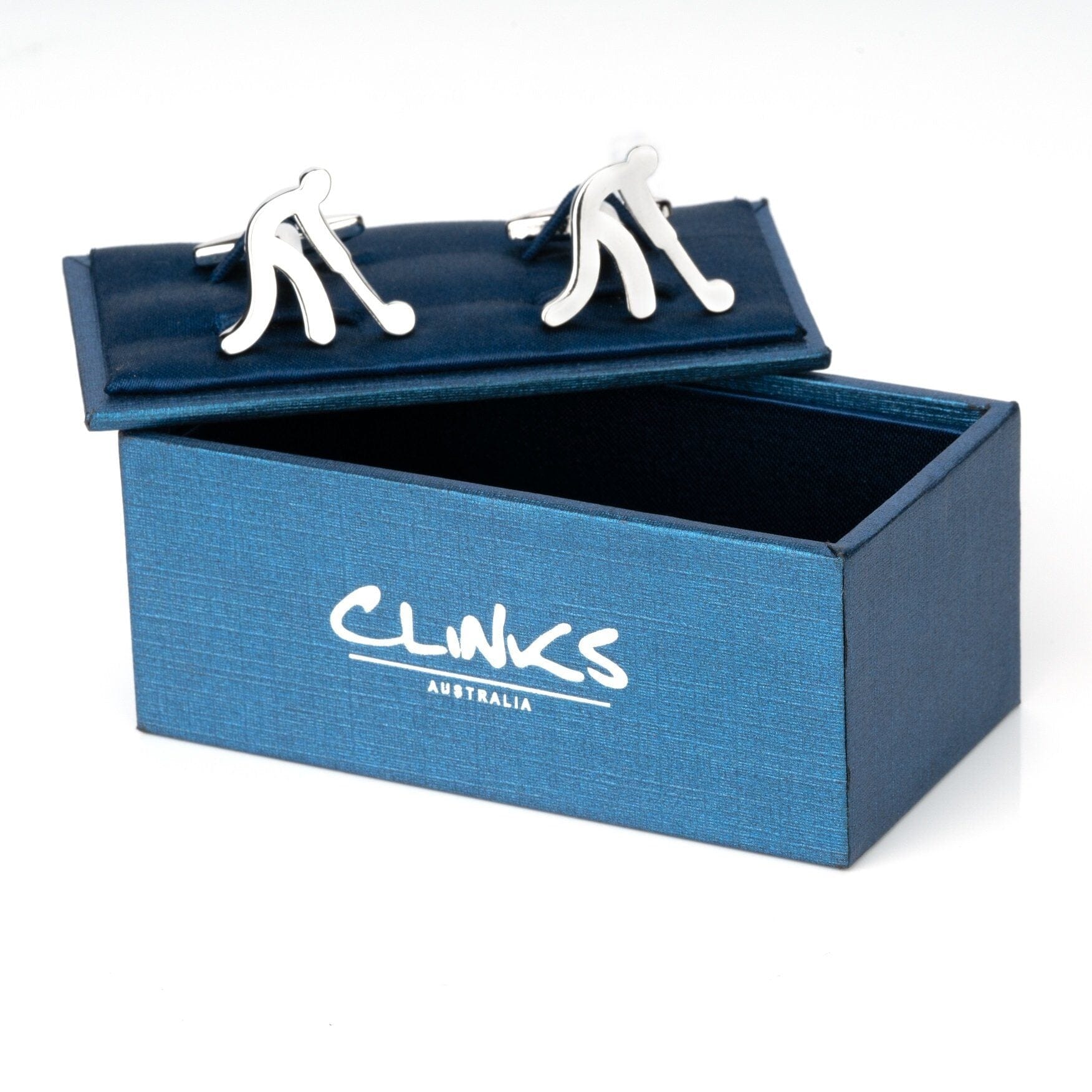 Field Hockey Silhouette Cufflinks Silver Novelty Cufflinks Clinks Australia 