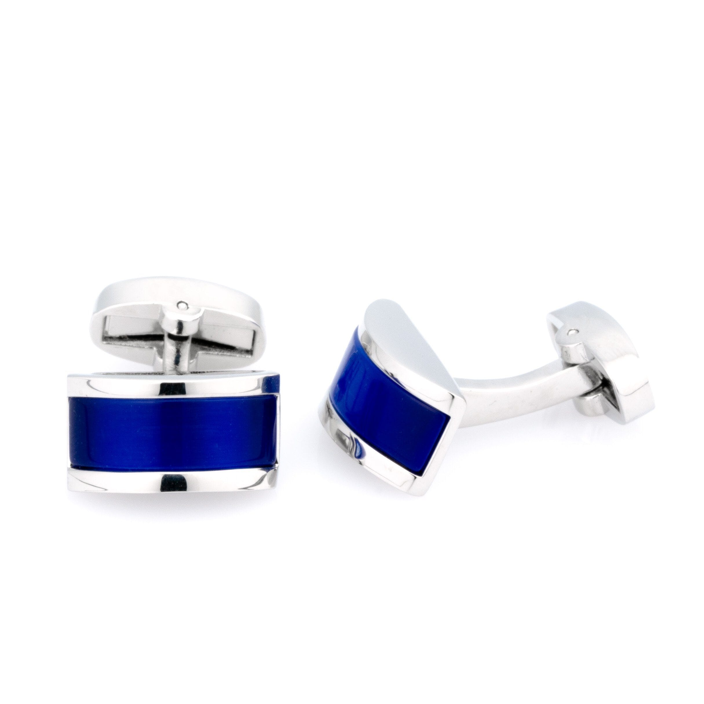 Royal Blue Cateye Cufflinks Classic & Modern Cufflinks Clinks Australia 