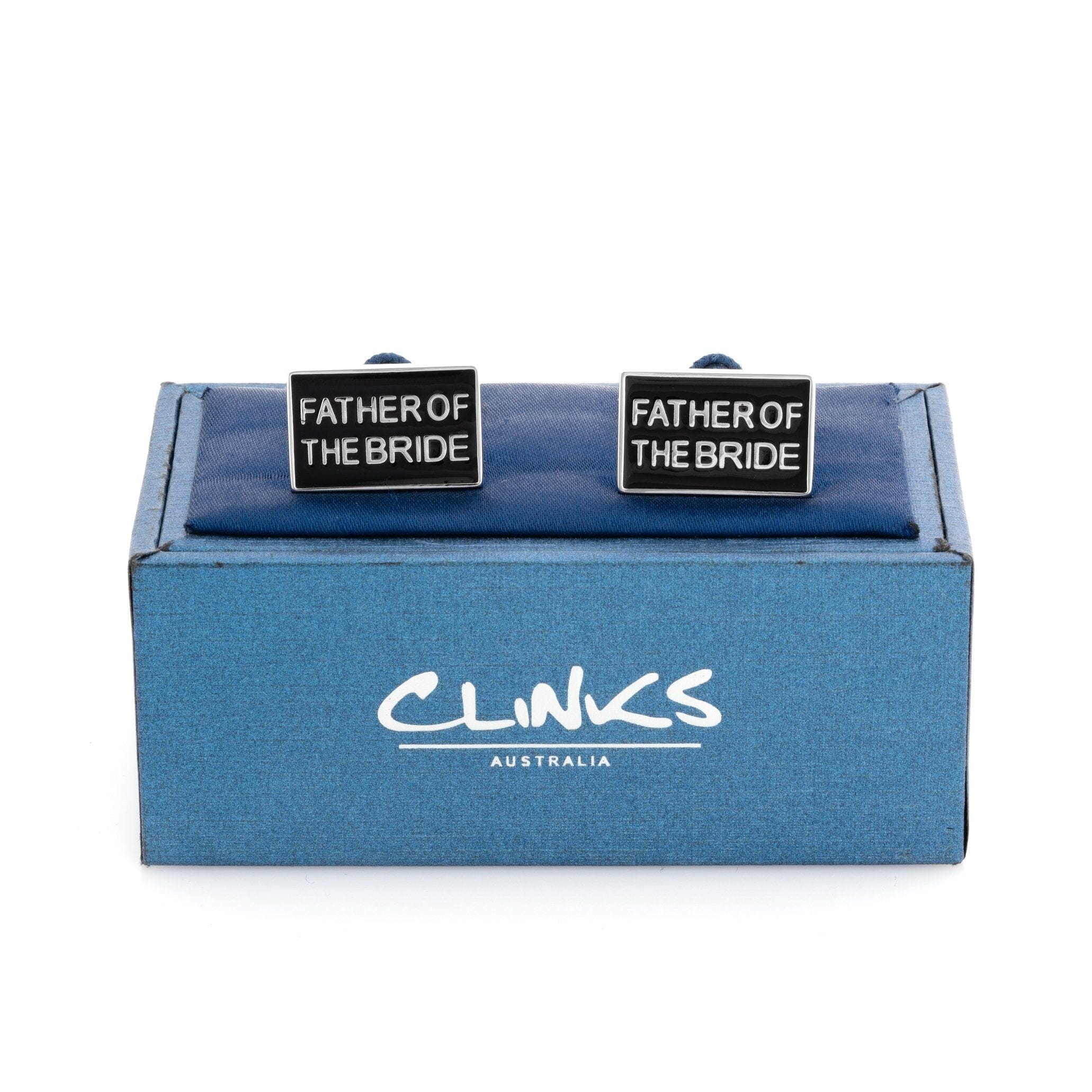 Father of the Bride Black Silver Wedding Cufflinks Wedding Cufflinks Clinks Australia 