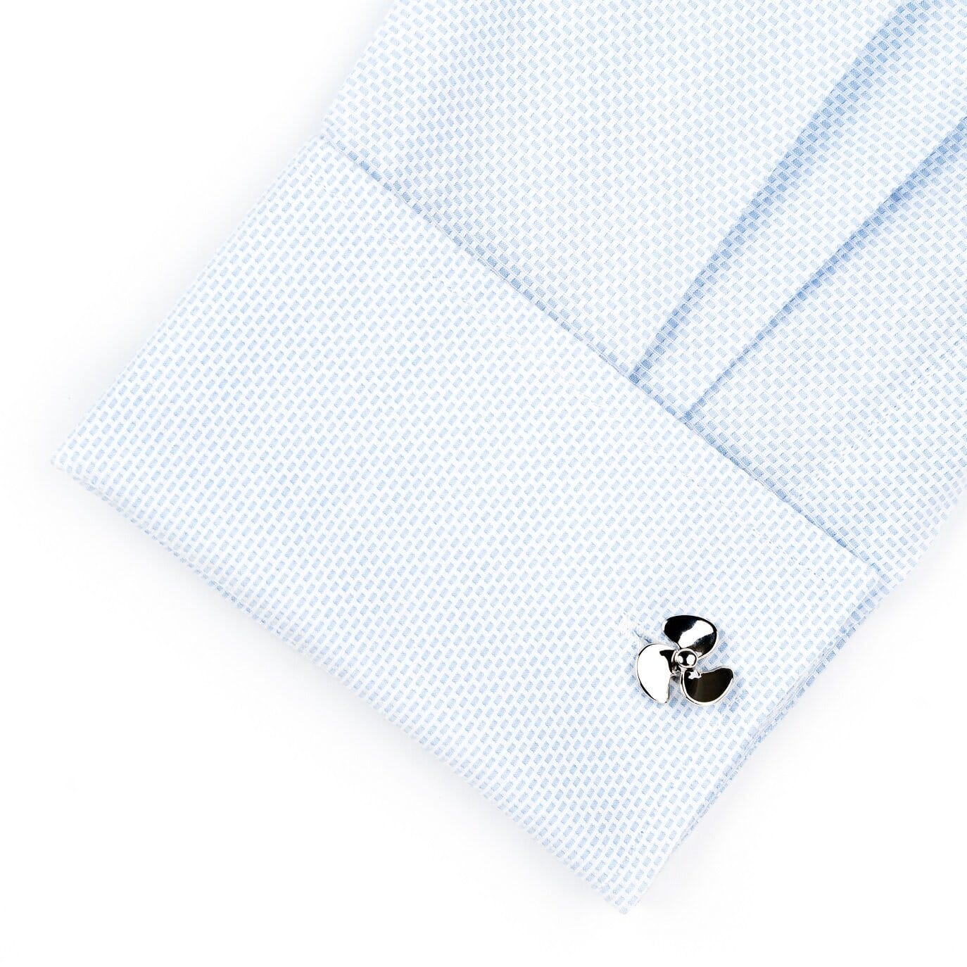 Silver Propeller Cufflinks Novelty Cufflinks Clinks Australia 