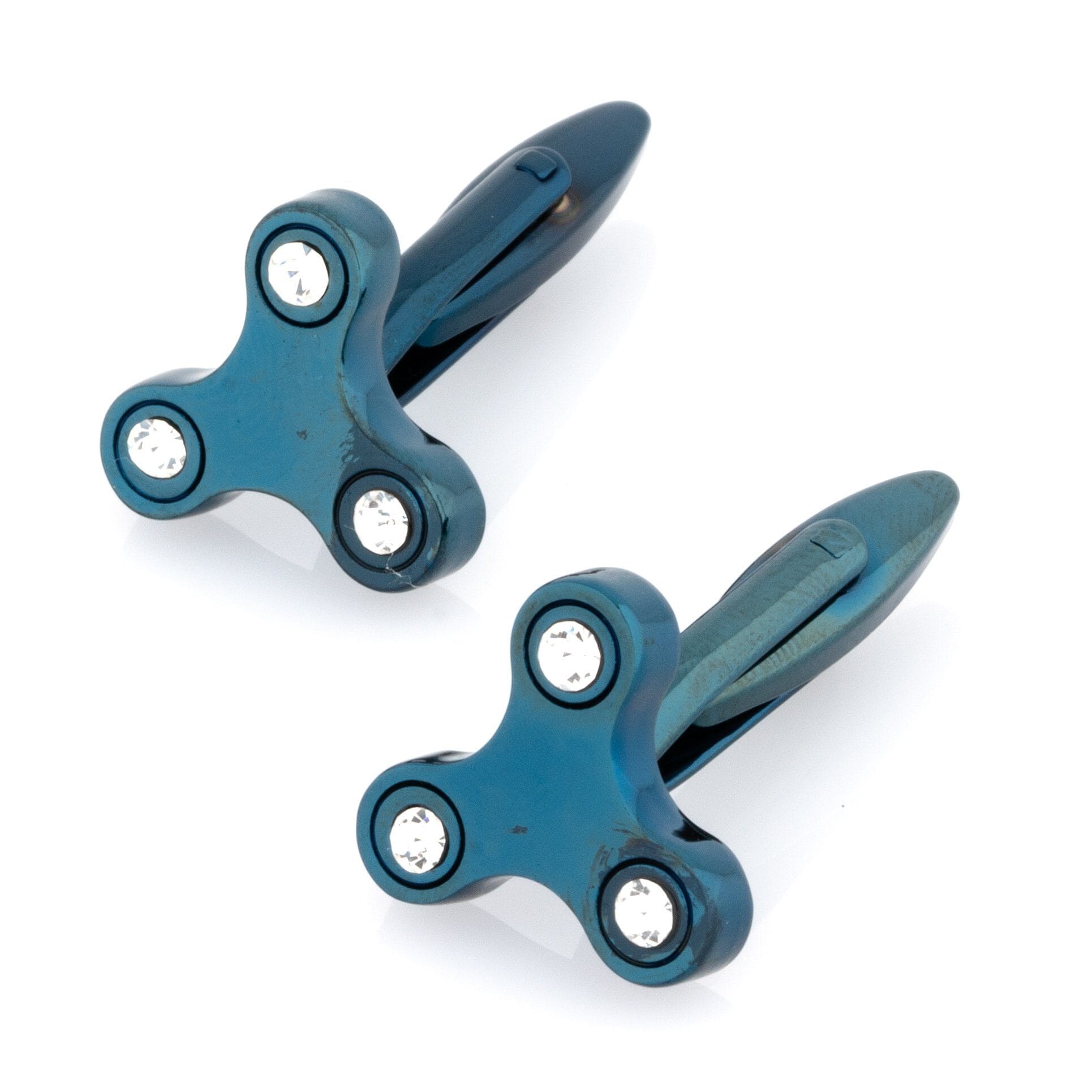 Blue Fidget Spinner Cufflinks Novelty Cufflinks Clinks Australia 