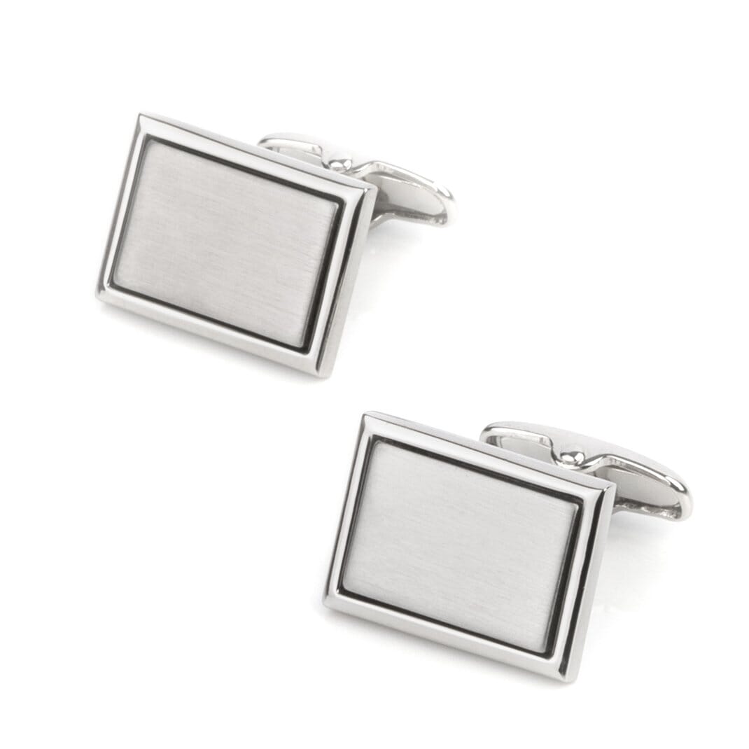 Plain Engravable Rectangle Cufflinks Classic & Modern Cufflinks Clinks Australia 