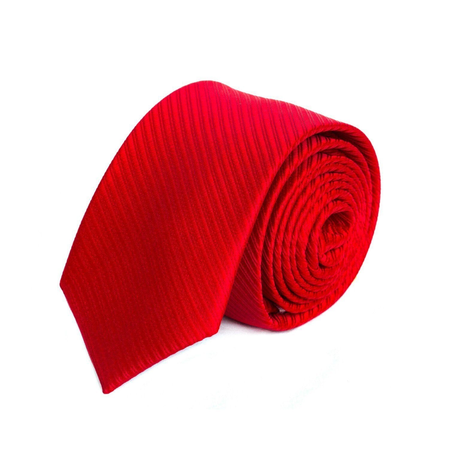 Bright Red Diagonal Textured MF Tie Ties Cuffed.com.au 