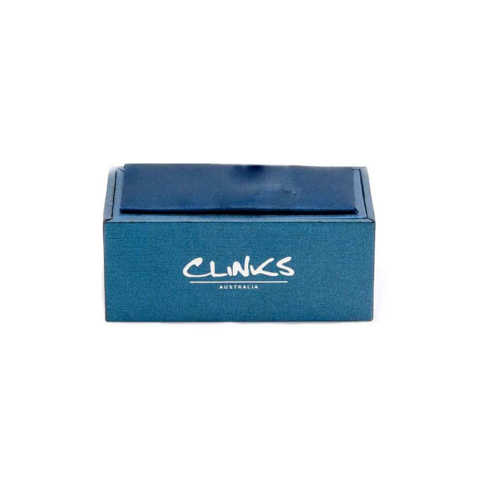 Curved Silver With Gold Accents Cufflinks Classic & Modern Cufflinks Clinks 