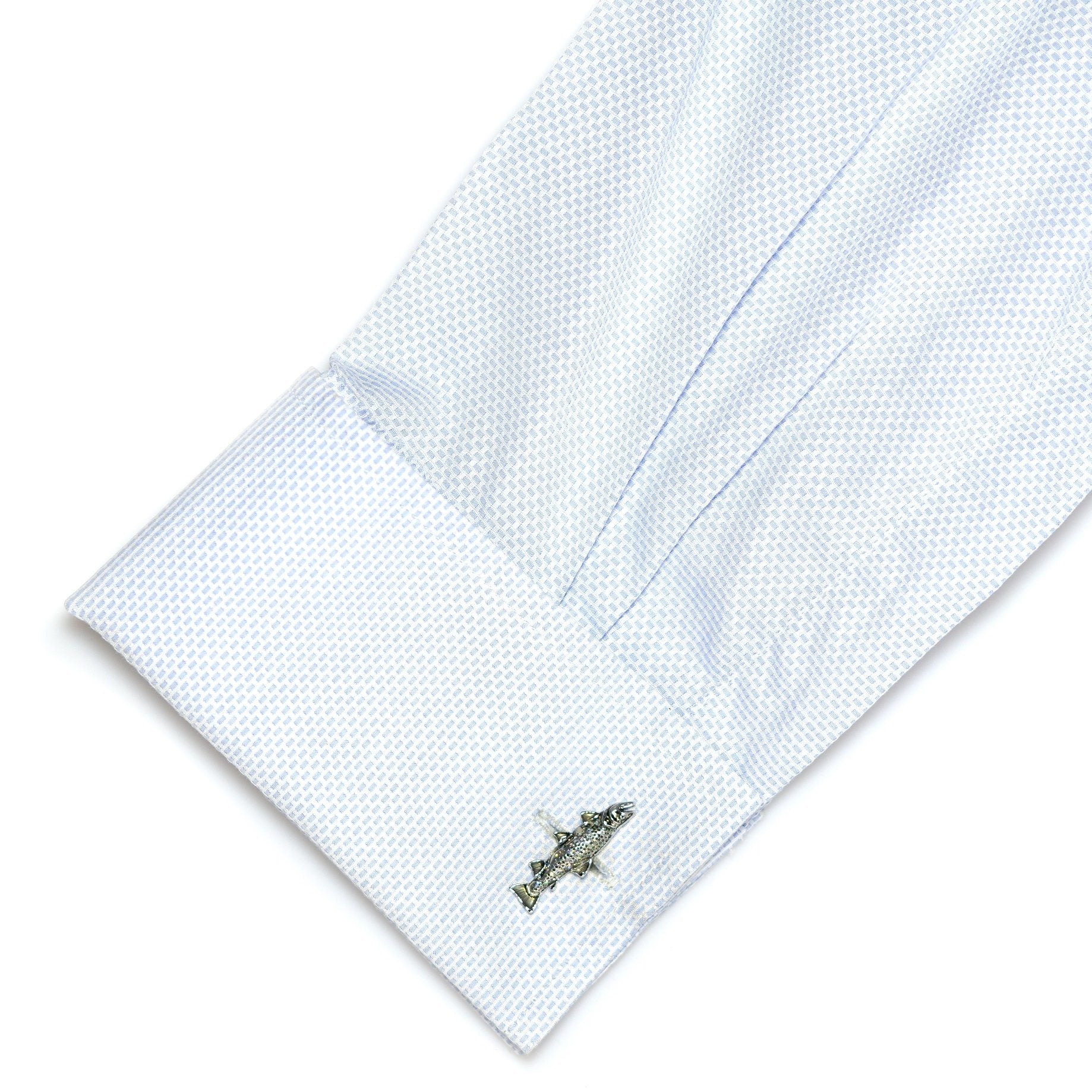 Sparkle Scaled Rainbow Trout Fish Cufflinks Novelty Cufflinks Clinks Australia 