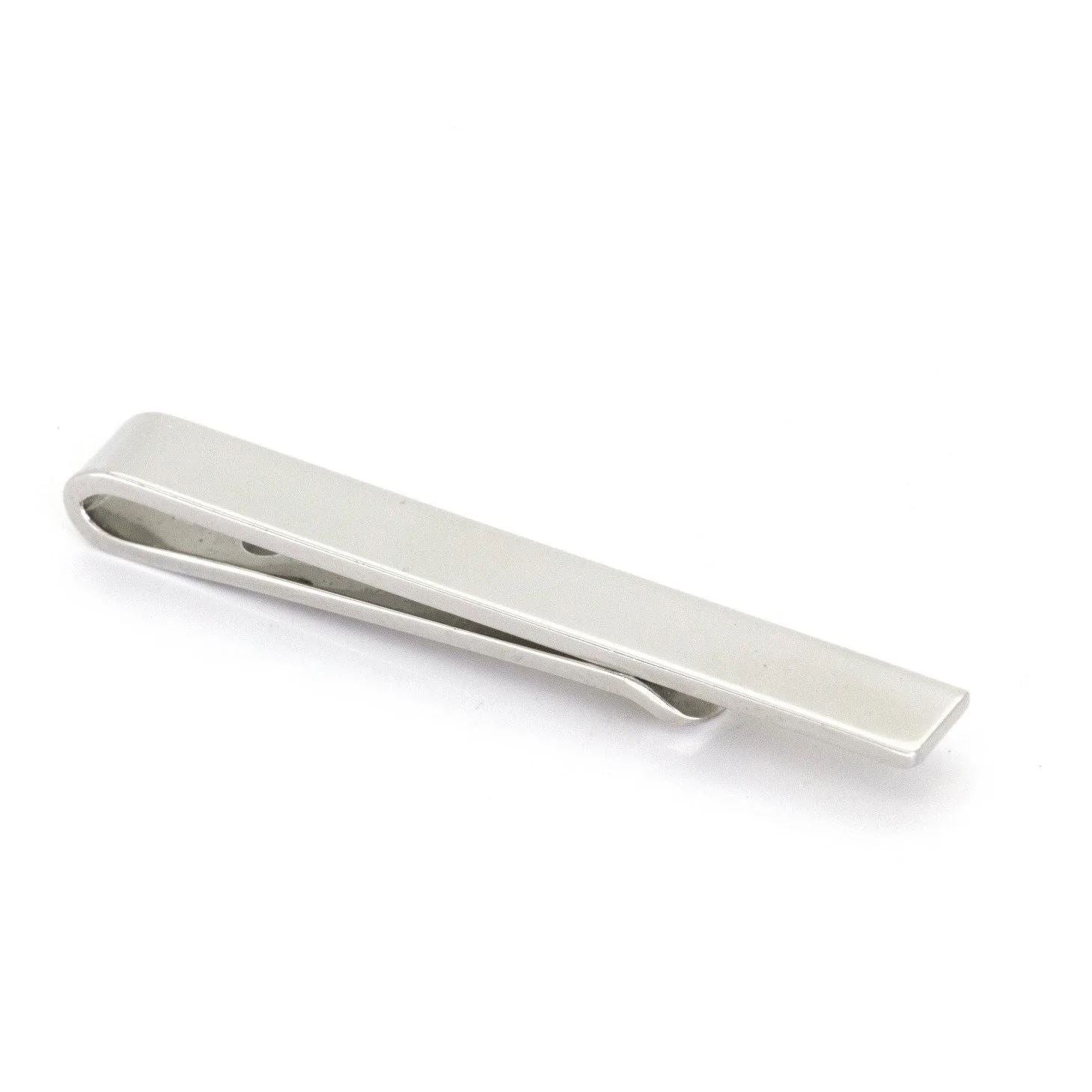 Small Shiny Silver Tie Bar 44m Tie Clips Clinks 