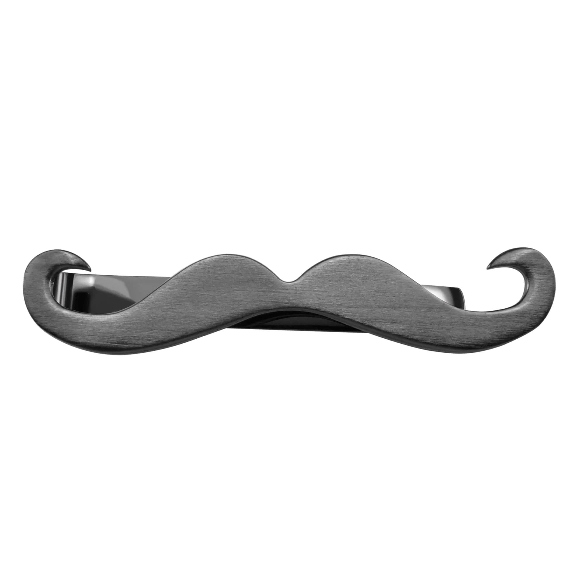 Moustache Tie Bar in Brushed Gunmetal Tie Bars Clinks Australia 