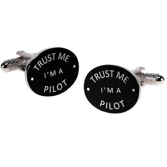 Trust Me I'm a Pilot Cufflinks Novelty Cufflinks Clinks Australia 