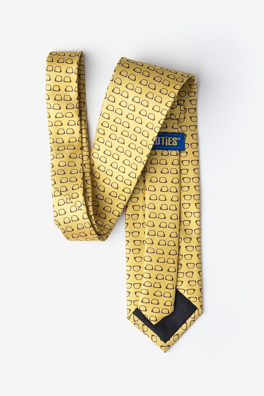 Yellow Four Eyes Glasses Tie Ties Clinks 