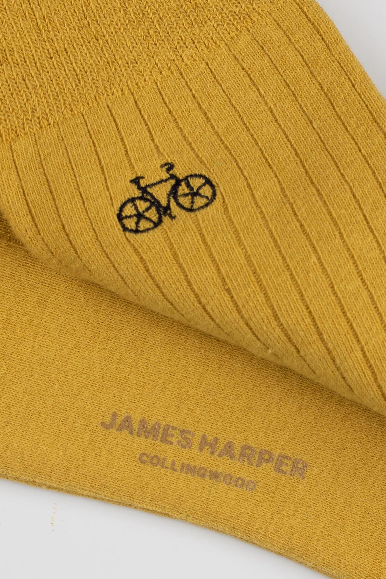 Yellow Ribbed Socks Socks Clinks 