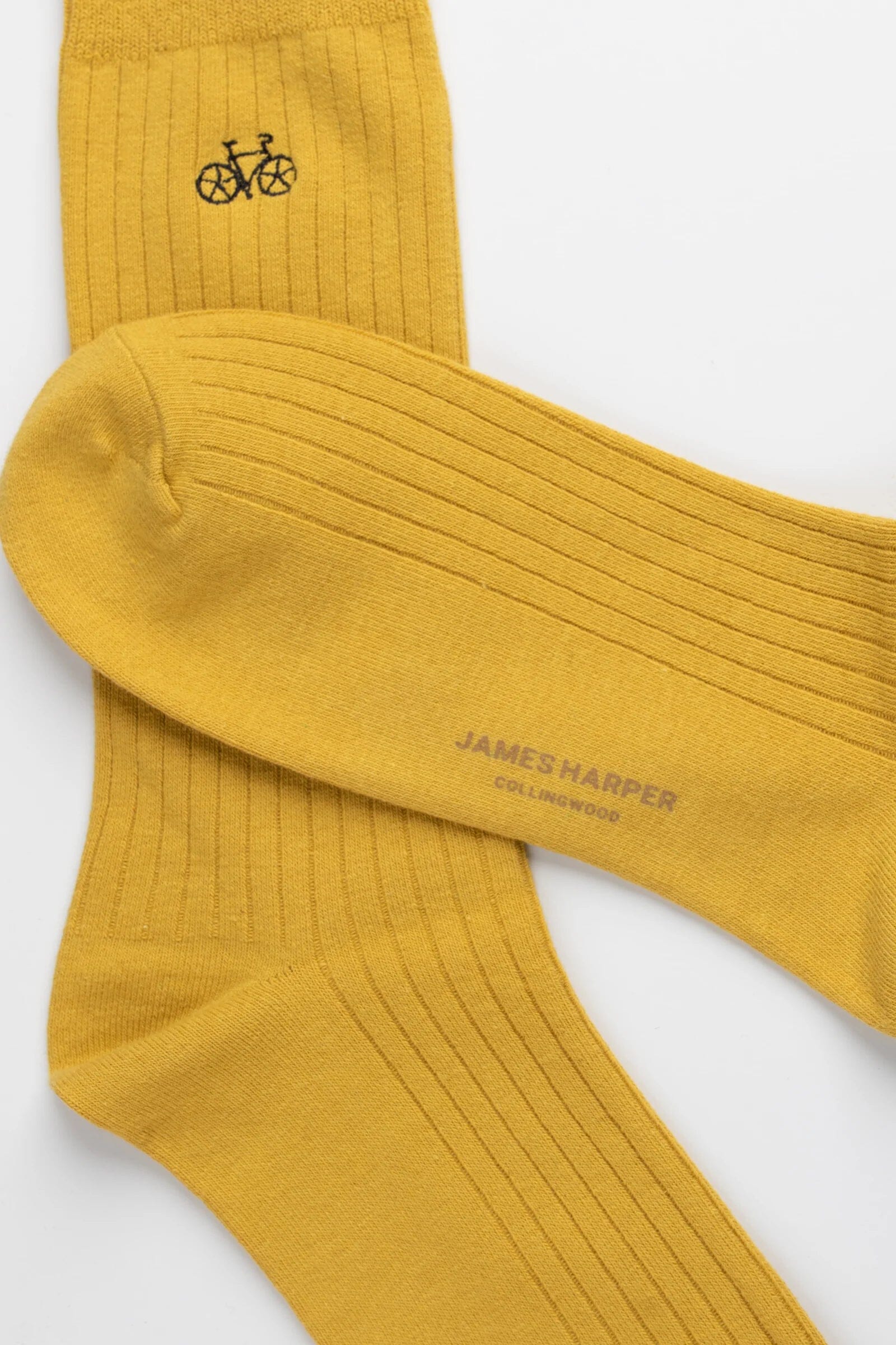 Yellow Ribbed Socks Socks Clinks 