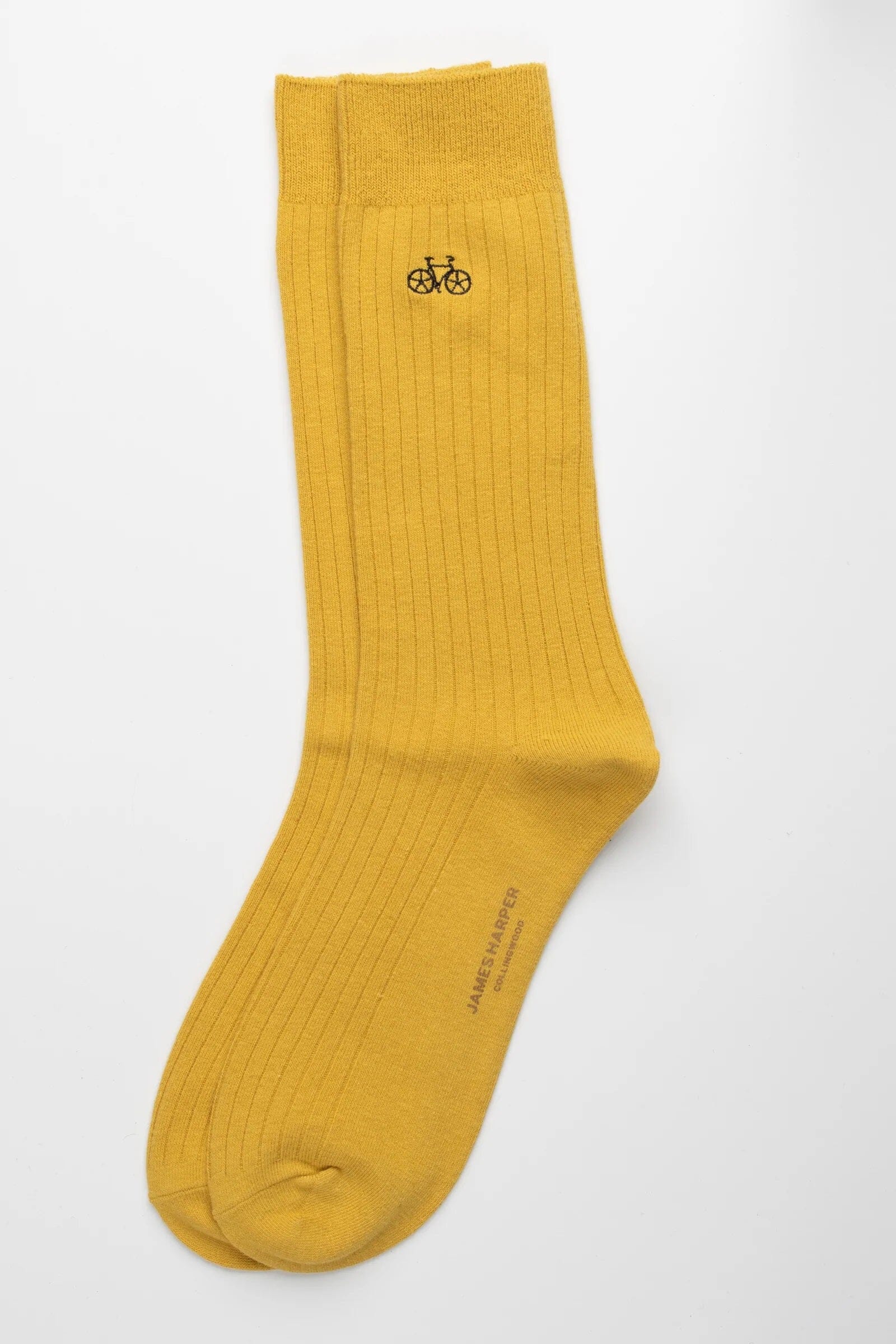 Yellow Ribbed Socks Socks Clinks 